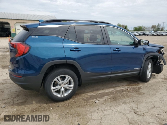 2021 GMC Terrain SLE z VIN 3GKALMEV7ML382158, wystawiony jako Copart lot #55487985 z przebiegiem 55 009 mil mil oraz Szkoda całkowita • Salvage title. Historia ofert i sprzedaży dostępna na DreamBid. Obrazek 3.