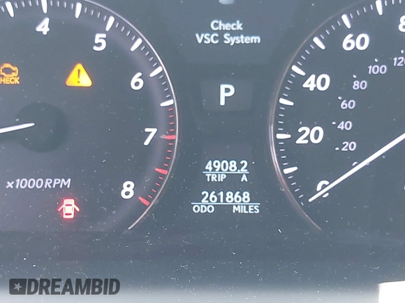 2007 Lexus LS 460 L with VIN JTHGL46F575002153, listed as a IAAI auction lot 42485250 with 261,868 mi miles and . Bid and sale history available at DreamBid. Image 15.