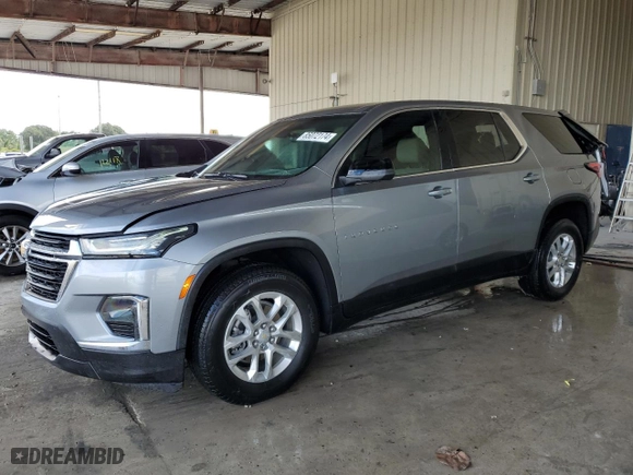 2023 Chevrolet Traverse LS with VIN 1GNERFKW0PJ115841, listed as a Copart auction lot 85072174 with 15,574 mi miles and Non Repairable. Bid and sale history available at carsss.com. Image 1.