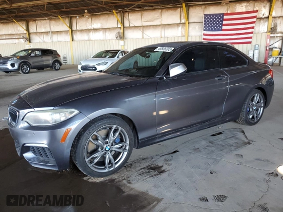 2015 BMW 2 Series M235i with VIN WBA1J7C59FV253506, listed as a Copart auction lot 49506005 with 73,628 mi miles and Clean Title. Bid and sale history available at carsss.com. Image 1.
