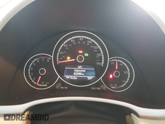 2014 Volkswagen Beetle 2.5L w/Sun with VIN 3VWJP7AT1EM612064, listed as a Copart auction lot 48005055 with 62,290 mi miles and Salvage Title. Bid and sale history available at DreamBid. Image 9.