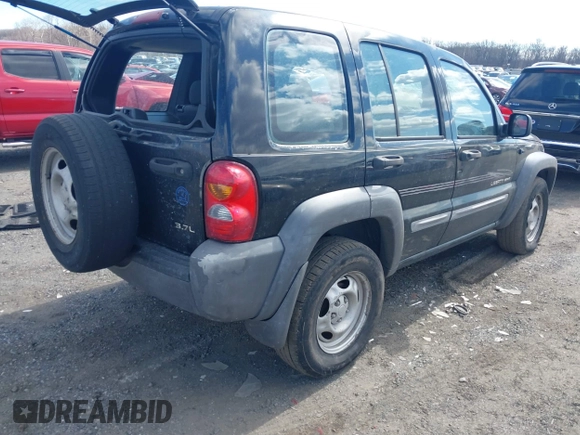2002 Jeep Liberty Sport with VIN 1J4GL48K82W345855, listed as a IAAI auction lot 41687317 with 231,969 mi miles. Bid and sale history available at carsss.com. Image 4.