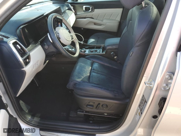 2023 Kia Sorento Plug-In Hybrid SX Prestige with VIN KNDRMDLH0P5213449, listed as a Copart auction lot 76361694 with 0 mi miles and Non Repairable. Bid and sale history available at carsss.com. Image 7.