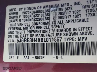 2011 Honda CR-V SE with VIN 5J6RE3H4XBL011357, listed as a IAAI auction lot 41865076 with 229,042 mi miles. Bid and sale history available at carsss.com. Image 9.