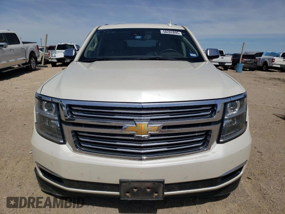2015 Chevrolet Suburban LTZ with VIN 1GNSKKKC1FR659707, listed as a Copart auction lot 50202895 with 91,680 mi miles and Salvage Title. Bid and sale history available at DreamBid. Image 5.