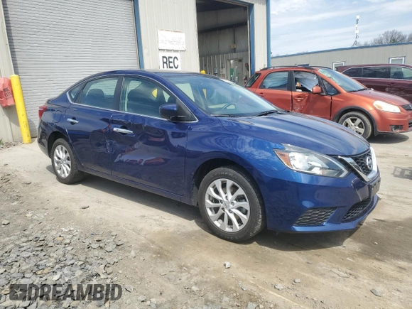 2019 Nissan Sentra SV with VIN 3N1AB7AP7KY365886, listed as a Copart auction lot 53853435 with 49,454 mi miles and Salvage Title. Bid and sale history available at carsss.com. Image 4.