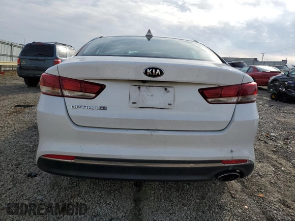 2017 Kia Optima LX with VIN 5XXGT4L38HG133070, listed as a Copart auction lot 85195614 with 128,196 mi miles and Salvage Title. Bid and sale history available at carsss.com. Image 6.