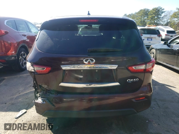 2014 Infiniti QX60 with VIN 5N1AL0MN3EC504335, listed as a Copart auction lot 46644225 with 164,544 mi miles and Salvage Title. Bid and sale history available at DreamBid. Image 6.