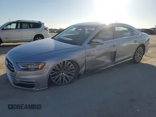2021 Audi A8 with VIN WAU8DAF84MN018145, listed as a Copart auction lot 86952454 with 33,336 mi miles and Salvage Title. Bid and sale history available at carsss.com. Image 1.