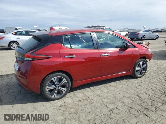 2020 Nissan LEAF SV Plus with VIN 1N4BZ1CPXLC306404, listed as a Copart auction lot 49684355 with 39,632 mi miles and Salvage Title. Bid and sale history available at DreamBid. Image 3.
