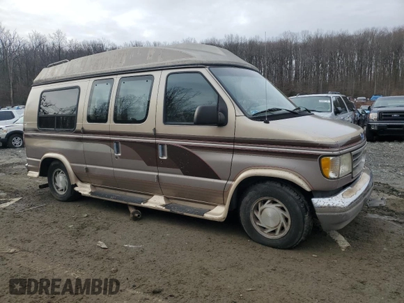 1995 Ford Econoline Cargo with VIN 1FDEE14N8SHA52902, listed as a Copart auction lot 44407505 with 81,474 mi miles and Salvage Title. Bid and sale history available at carsss.com. Image 4.