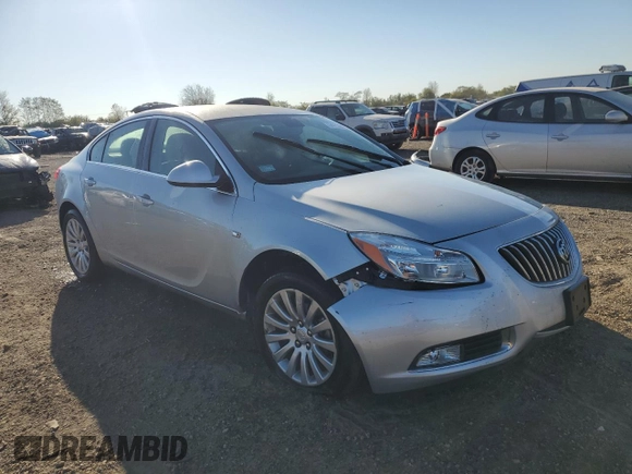 2011 Buick Regal CXL RL1 with VIN 2G4GN5EC4B9186291, listed as a Copart auction lot 74019104 with 27,646 mi miles and Salvage Title. Bid and sale history available at DreamBid. Image 4.