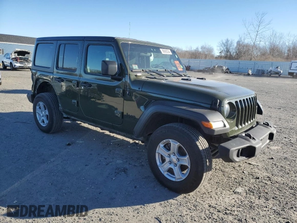 2023 Jeep Wrangler Sport S with VIN 1C4HJXDG7PW533826, listed as a Copart auction lot 86688294 with 40,336 mi miles and Salvage Title. Bid and sale history available at DreamBid. Image 4.