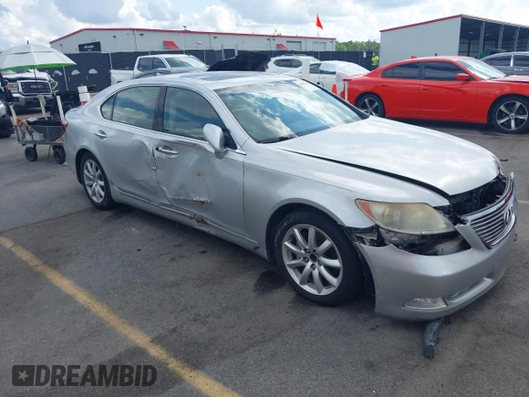 2007 Lexus LS 460 L with VIN JTHGL46F375017296, listed as a IAAI auction lot 42494641 with 158,936 mi miles and . Bid and sale history available at DreamBid. Image 1.
