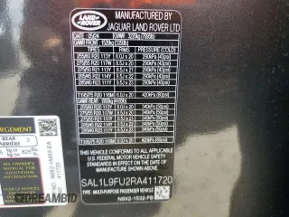2024 Land Rover Range Rover Sport Dynamic SE with VIN SAL1L9FU2RA411720, listed as a Copart auction lot 50358925 with 10,425 mi miles and Salvage title. Bid and sale history available at DreamBid. Image 12.