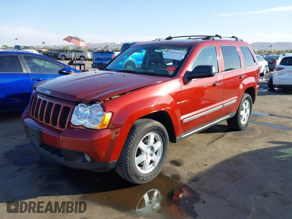 2008 Jeep Grand Cherokee Laredo with VIN 1J8GR48K08C233266, listed as a IAAI auction lot 41291164 with 159,208 mi miles. Bid and sale history available at carsss.com. Image 17.