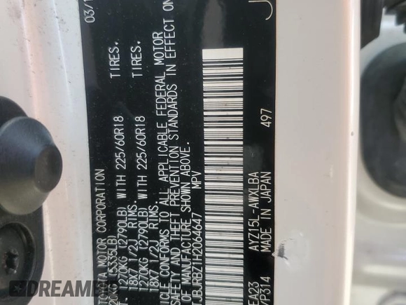 2017 Lexus NX 300h with VIN JTJBJRBZ1H2064647, listed as a Copart auction lot 65437224 with 4,762 mi miles and Salvage title. Bid and sale history available at DreamBid. Image 14.