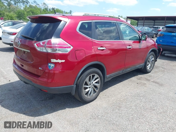 2015 Nissan Rogue S with VIN 5N1AT2MT5FC920589, listed as a IAAI auction lot 42050035 with 125,544 mi miles. Bid and sale history available at carsss.com. Image 4.