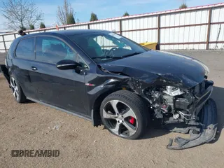 2015 Volkswagen Golf GTI S with VIN 3VWYT7AUXFM088823, listed as a IAAI auction lot 42021865 with 90,976 mi miles. Bid and sale history available at carsss.com. Image 1.