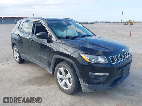 2020 Jeep Compass Latitude with VIN 3C4NJCBB7LT162363, listed as a IAAI auction lot 41253878 with 68,313 mi miles and . Bid and sale history available at DreamBid. Image 1.