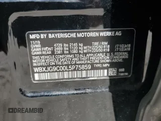 2020 BMW X1 xDrive28i с VIN WBXJG9C00L5P75859, выставлен на аукционе Copart как лот 59660735 с пробегом 68 399 миль миль и Списание • Salvage title. История ставок и продаж доступна на DreamBid. Изображение 14.