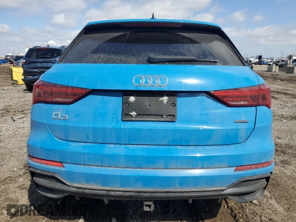 2021 Audi Q3 S line Premium with VIN WA1DECF36M1040633, listed as a Copart auction lot 50421215 with Not Provided miles and Non Repairable. Bid and sale history available at DreamBid. Image 6.