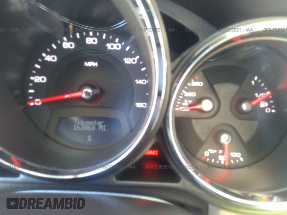 2008 Cadillac CTS RWD w/1SB with VIN 1G6DR57V280215349, listed as a IAAI auction lot 41363001 with 163,868 mi miles. Bid and sale history available at carsss.com. Image 7.