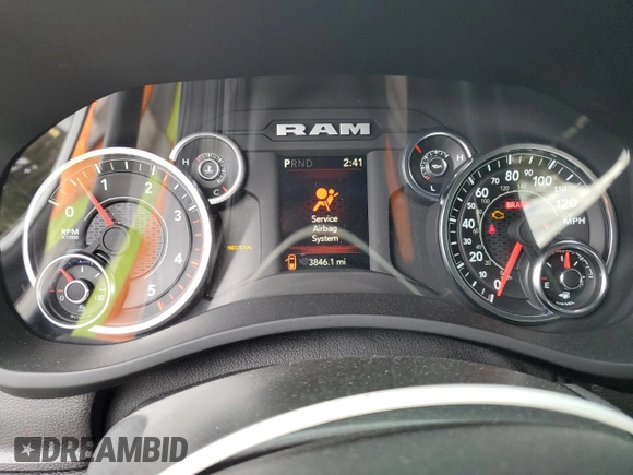 2024 Ram 2500 Tradesman with VIN 3C6UR5CL8RG298811, listed as a Copart auction lot 53577065 with 3,846 mi miles and Salvage title. Bid and sale history available at DreamBid. Image 9.