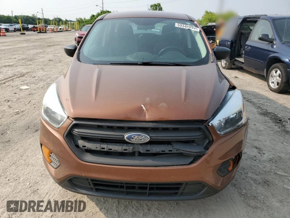 2017 Ford Escape S with VIN 1FMCU0F78HUC46672, listed as a Copart auction lot 59348095 with 96,481 mi miles and Salvage title. Bid and sale history available at DreamBid. Image 5.