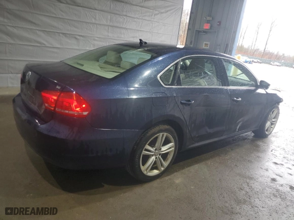 2014 Volkswagen Passat SE with VIN 1VWBP7A34EC003699, listed as a Copart auction lot 49218125 with 107,916 mi miles and Salvage Title. Bid and sale history available at carsss.com. Image 3.