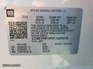 2023 Chevrolet Traverse High Country with VIN 1GNEVNKW5PJ109376, listed as a Copart auction lot 73907814 with 41,153 mi miles and Salvage Title. Bid and sale history available at carsss.com. Image 15.