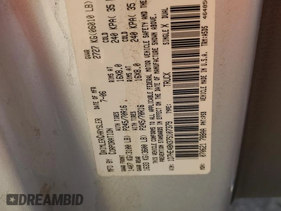 2007 Dodge Dakota SLT with VIN 1D7HE48N37S107379, listed as a Copart auction lot 78156304 with 129,092 mi miles and Salvage Title. Bid and sale history available at DreamBid. Image 14.