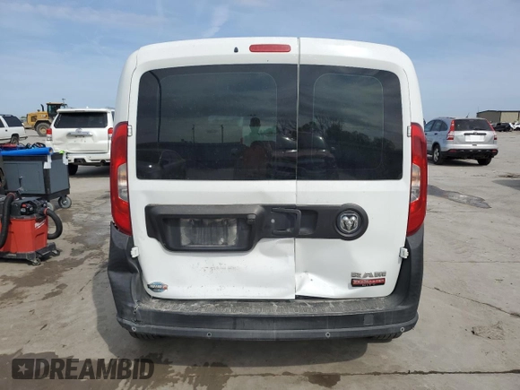 2017 Ram ProMaster City Cargo Tradesman with VIN ZFBERFAB2H6E12028, listed as a Copart auction lot 50894335 with 93,474 mi miles and Salvage Title. Bid and sale history available at carsss.com. Image 6.
