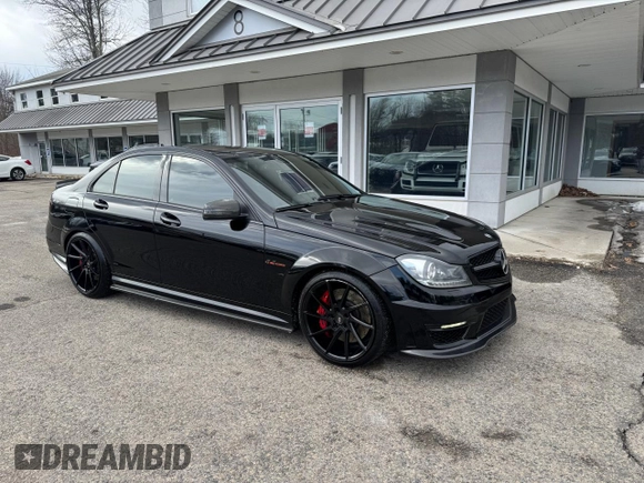 2012 Mercedes-Benz C 63 AMG with VIN WDDGF7HB5CA629883, listed as a Copart auction lot 49139875 with 139,727 mi miles and Clean Title. Bid and sale history available at carsss.com. Image 1.