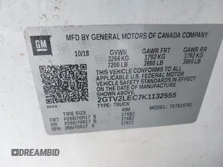 2019 GMC Sierra 1500 Limited with VIN 2GTV2LEC7K1132555, listed as a IAAI auction lot 41304491 with 128,449 mi miles. Bid and sale history available at carsss.com. Image 9.