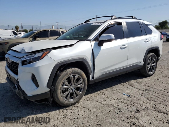 2024 Toyota RAV4 Hybrid XLE Premium with VIN JTMB6RFV6RD120633, listed as a Copart auction lot 57620825 with 28,817 mi miles and Salvage title. Bid and sale history available at DreamBid. Image 1.