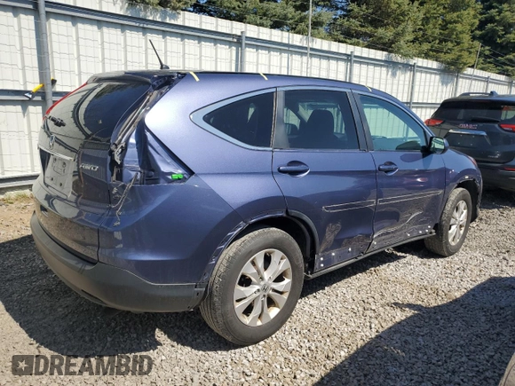 2013 Honda CR-V EX with VIN 2HKRM4H51DH689817, listed as a Copart auction lot 53637875 with 161,301 mi miles and Salvage Title. Bid and sale history available at carsss.com. Image 3.