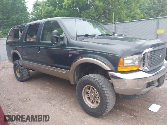 2001 Ford Excursion Limited z VIN 1FMSU43FX1EA39618, wystawiony jako IAAI lot #42519412 z przebiegiem 240 439 mil mil oraz . Historia ofert i sprzedaży dostępna na DreamBid. Obrazek 1.