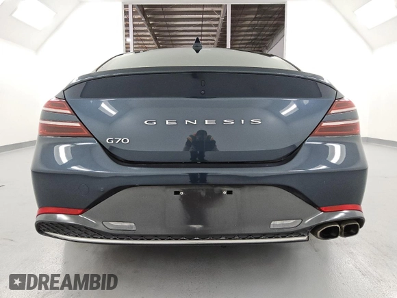 2022 Genesis G70 2.0T with VIN KMTG34TA1NU094229, listed as a Copart auction lot 52890445 with 96,667 mi miles and Clean Title. Bid and sale history available at DreamBid. Image 6.