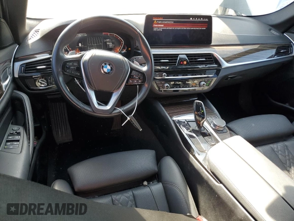 2023 BMW 5 Series 530i with VIN WBA53BH05PCM01563, listed as a Copart auction lot 55525515 with 23,371 mi miles and Salvage title. Bid and sale history available at DreamBid. Image 8.