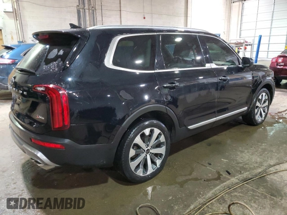 2021 Kia Telluride S with VIN 5XYP64HCXMG192305, listed as a Copart auction lot 88643565 with 75,162 mi miles and Salvage title. Bid and sale history available at DreamBid. Image 3.