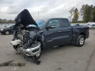 2020 Ram 1500 Big Horn with VIN 1C6RREBT7LN300408, listed as a Copart auction lot 80129424 with 129,626 mi miles and Salvage title. Bid and sale history available at DreamBid. Image 1.