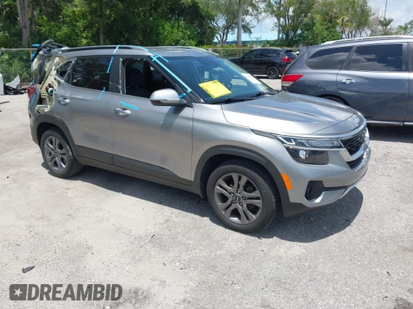 2023 Kia Seltos S with VIN KNDEU2AA8P7369820, listed as a IAAI auction lot 42505783 with 46,106 mi miles and . Bid and sale history available at DreamBid. Image 1.