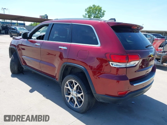 2020 Jeep Grand Cherokee Limited with VIN 1C4RJEBG2LC256980, listed as a IAAI auction lot 42378094 with 83,267 mi miles and . Bid and sale history available at DreamBid. Image 3.
