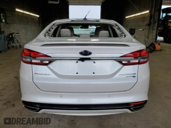 2017 Ford Fusion Titanium with VIN 3FA6P0D99HR138992, listed as a Copart auction lot 58421995 with 24,057 mi miles and Salvage title. Bid and sale history available at DreamBid. Image 6.