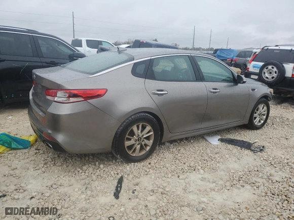 2018 Kia Optima LX with VIN 5XXGT4L33JG221093, listed as a Copart auction lot 83897384 with 82,165 mi miles and Salvage Title. Bid and sale history available at carsss.com. Image 3.