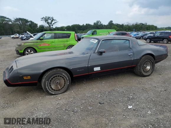 1980 Pontiac Firebird with VIN 2V87TAL116556, listed as a Copart auction lot 64086644 with 15,342 mi miles and Salvage title. Bid and sale history available at DreamBid. Image 1.