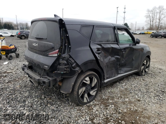 2023 Kia Soul GT-Line with VIN KNDJ53AU1P7850200, listed as a Copart auction lot 43089875 with 36,886 mi miles and Salvage Title. Bid and sale history available at carsss.com. Image 3.