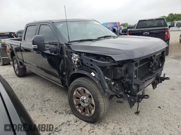 2024 Ford Super Duty F-250 SRW XL with VIN 1FT8W2BTXRED69906, listed as a Copart auction lot 55270455 with 7,381 mi miles and Salvage Title. Bid and sale history available at carsss.com. Image 4.