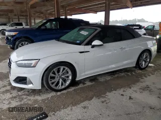 2021 Audi A5 Cabriolet Premium Plus z VIN WAUWAGF55MN001301, wystawiony jako Copart lot #50782425 z przebiegiem 31 495 mil mil oraz Czysty tytuł • Clean title. Historia ofert i sprzedaży dostępna na DreamBid. Obrazek 1.